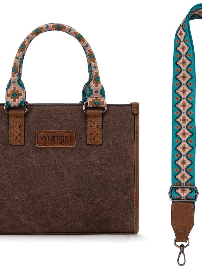 Wrangler Tote Bag For Women Aztec Western Retro Purse Top Handle Handbags